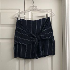 Navy striped skirt